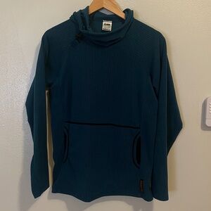 Melanzana Blue Micro-Grid Hoodie in Medium